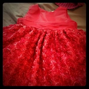 Cranberry rose petal dress